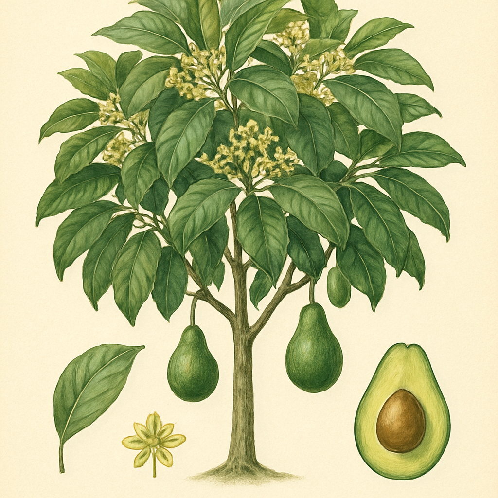 Botanical illustration of Avocado