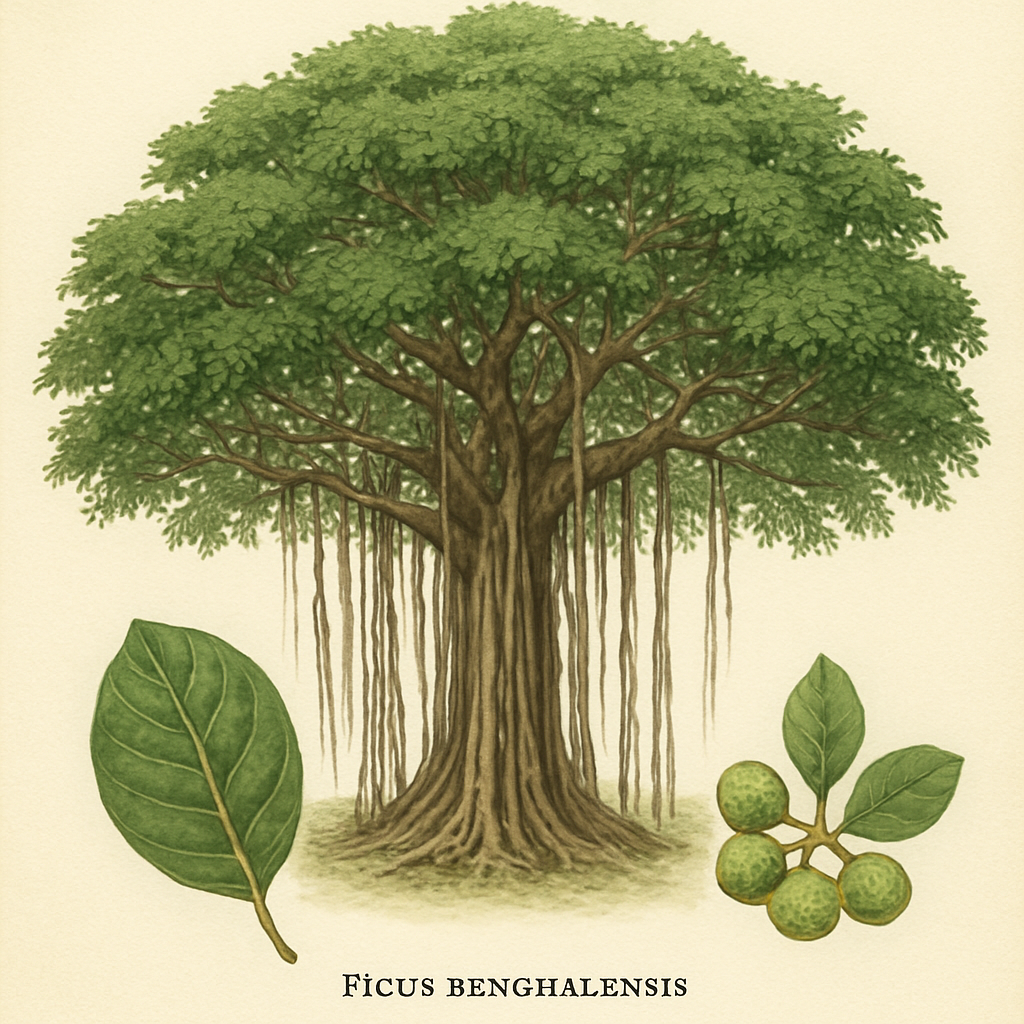 Botanical illustration of Banyan