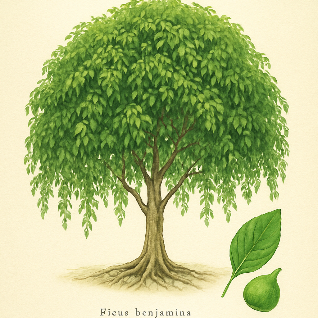 Botanical illustration of Ficus