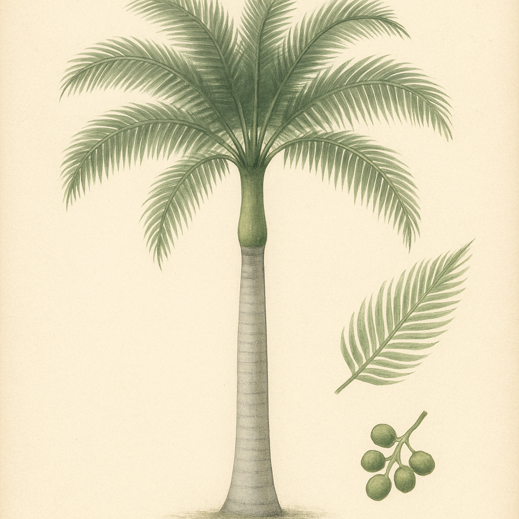 Botanical illustration of Royal Palm