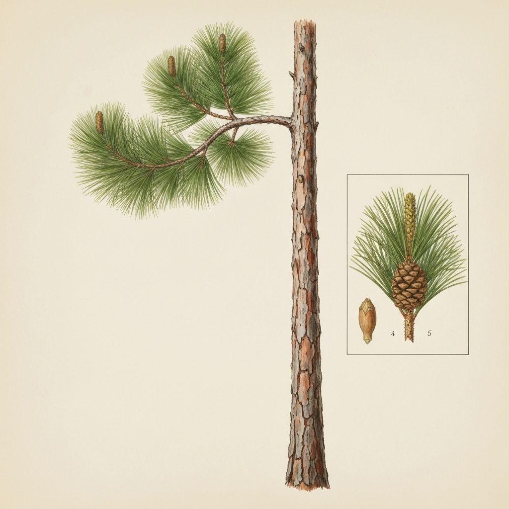 Botanical illustration of Slash Pine